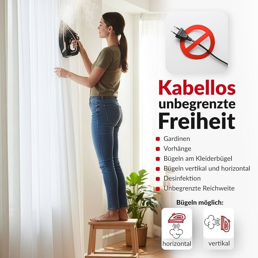 LEHMANN kabelloses Dampfbügeleisen – Image 8