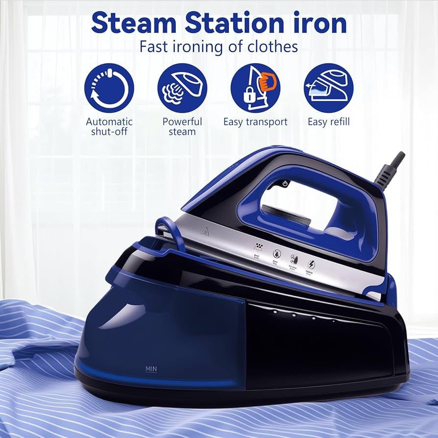 Dampfbügelstation 2400 W mit Keramiksohle – Image 4