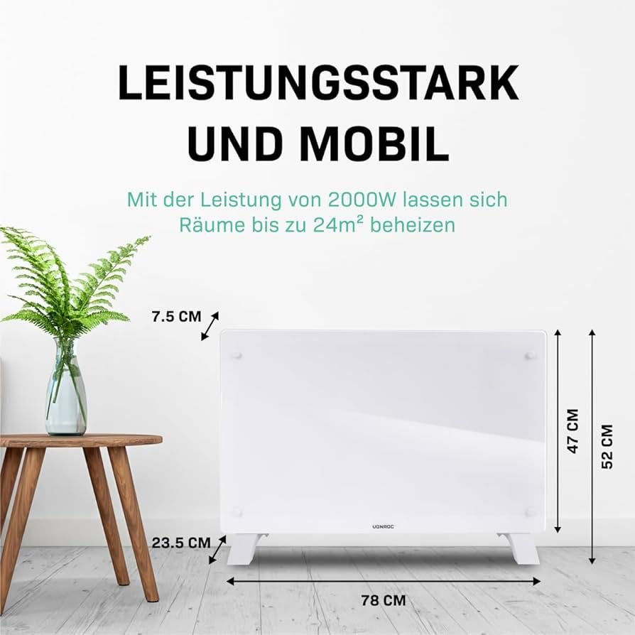 VONROC Elektroheizung 2000 W Konvektor – Image 4