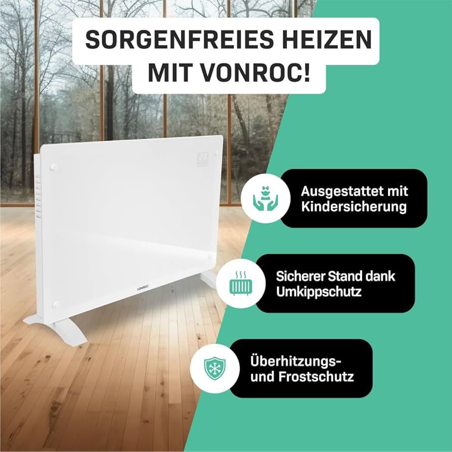 VONROC Elektroheizung 2000 W Konvektor – Image 6
